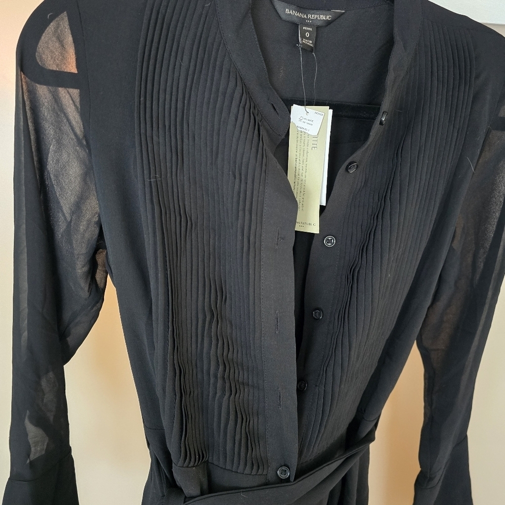 Banana Republic Black Long Sleeve Dress - Picture 8 of 12